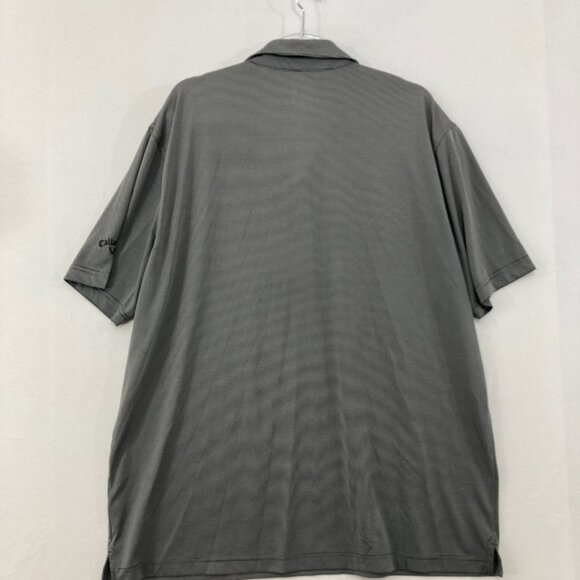Callaway size XL Gray Striped Opti-Dri Short Sleeve Active Polo Shirt - Picture 8 of 10